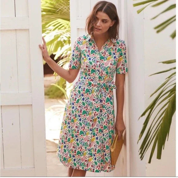 Boden Dresses Boden Anastasia Shirt Dress Paradise Print